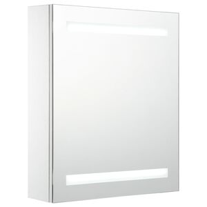 vidaXL LED шкаф с огледало за баня, 50x13,5x60 см