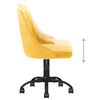 vidaXL Въртящи се трапезни столове, 4 бр, жълти, кадифе