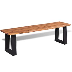 vidaXL Пейка, акациево дърво масив, 160 см