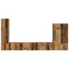 vidaXL Комплект за стена на телевизор 6 pcs Старо дърво