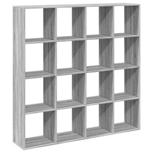 vidaXL Библиотека, сив сонома, 137,5x29x137,5 см, инженерно дърво