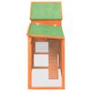 vidaXL Клетка за зайци кафява 185,5x60,5x109,5 см борово дърво масив