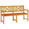 vidaXL Външна пейка 150 x 56 x 90 см Солидно акациево дърво Натурално