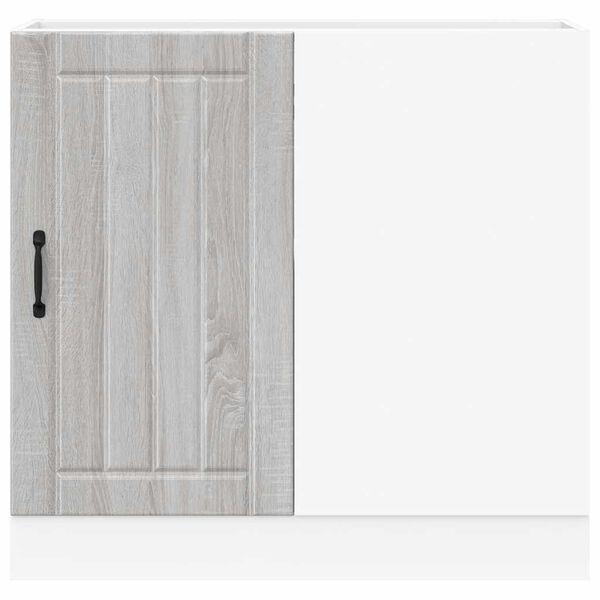 vidaXL Долен кухненски шкаф, Lucca, сив сонома, инженерно дърво
