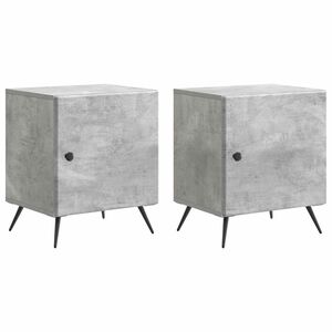 vidaXL Нощен шкаф 2 pcs Бетонно сиво 43 x 34,5 x 50 см