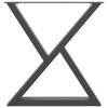 vidaXL Крака за трапезна маса, 2 бр., антрацит, 70x(72-73,3) см, стомана