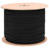 vidaXL Бунджи въжета 8 mm Черно PP и гума