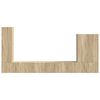 vidaXL Комплект за стена на телевизор 6 pcs Сонома дъб