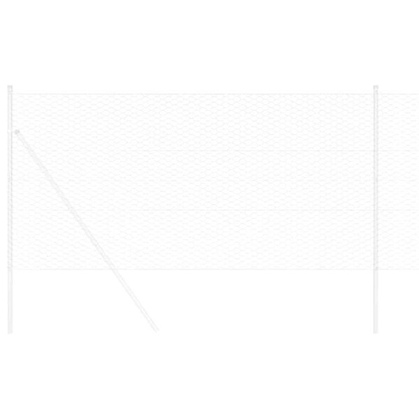 vidaXL Шестоъгълна ограда Сребрист 0,6 x 25 м Поцинкована стомана