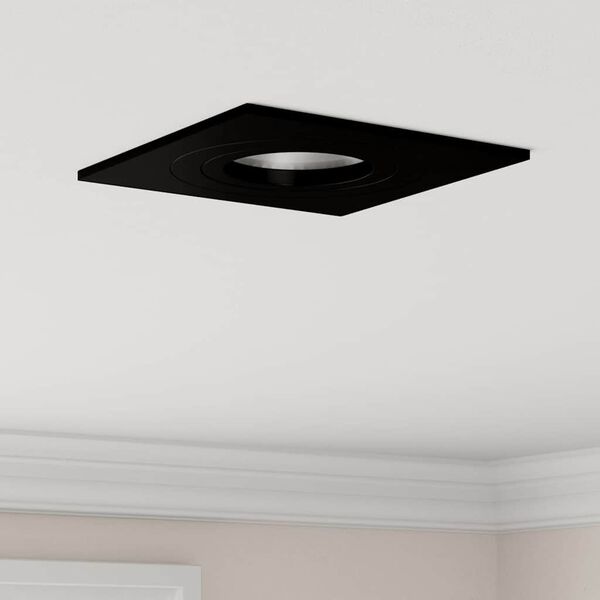 vidaXL Прожектор 12 pcs Черно 9 x 9 x 2 см Алуминий