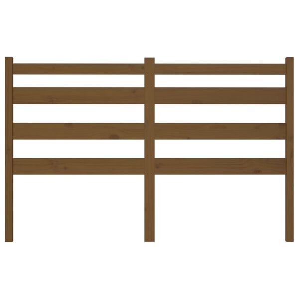 vidaXL Горна табла за легло, меденокафява, 166x4x100 см, бор масив