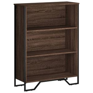 vidaXL Библиотека, кафяв дъб, 80x31x106 см, инженерно дърво