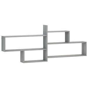 vidaXL Стенен рафт Сив Сонома 168,5 x 17 x 68 см Инженерна дървесина