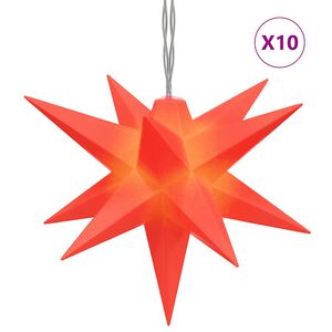 vidaXL Коледна лампички, 10 LED, червени, 10 см