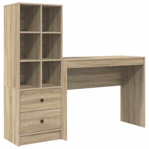 vidaXL Бюро Сонома дъб 145,5 x 40 x 127 см 2 бр.