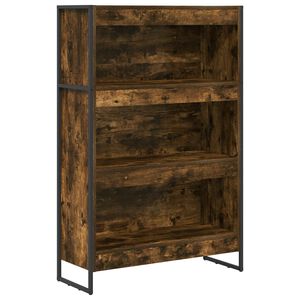 vidaXL Шкаф за книги 80 x 30 x 121 см Инженерна дървесина Димящ дъб