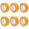vidaXL Ленти за маскиране на художници 6 бр. Жълто 38mm x 50m Хартия