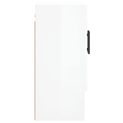 vidaXL Стенен шкаф, бял гланц, 60x31x70 см, инженерно дърво