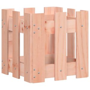 vidaXL Градинска кашпа с дизайн на ограда 30x30x30 см дугласки масив
