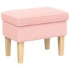 vidaXL Пуф за крака Розово 55 x 35 x 41 см Букле