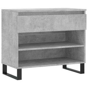 vidaXL Шкаф за обувки, бетонно сив, 70x36x60 см, инженерно дърво