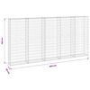 vidaXL Габионна стена с капаци, поцинкована стомана, 300x30x150 см