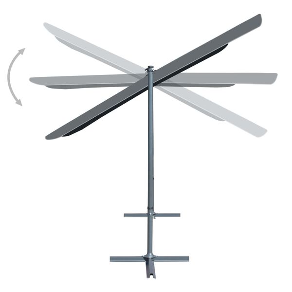 vidaXL Шатра с накланящ и прибиращ се покрив, 350x253x196 см, антрацит