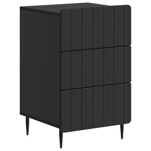 vidaXL Нощен шкаф с чекмедже Черно 43x 41 x 68 см Инженерна дървесина