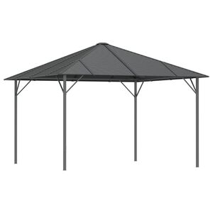 vidaXL Беседка с покрив, 3х3 м, антрацит