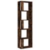 vidaXL Библиотека, опушен дъб, 45x24x160 см, инженерно дърво
