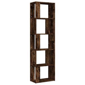 vidaXL Библиотека, опушен дъб, 45x24x160 см, инженерно дърво