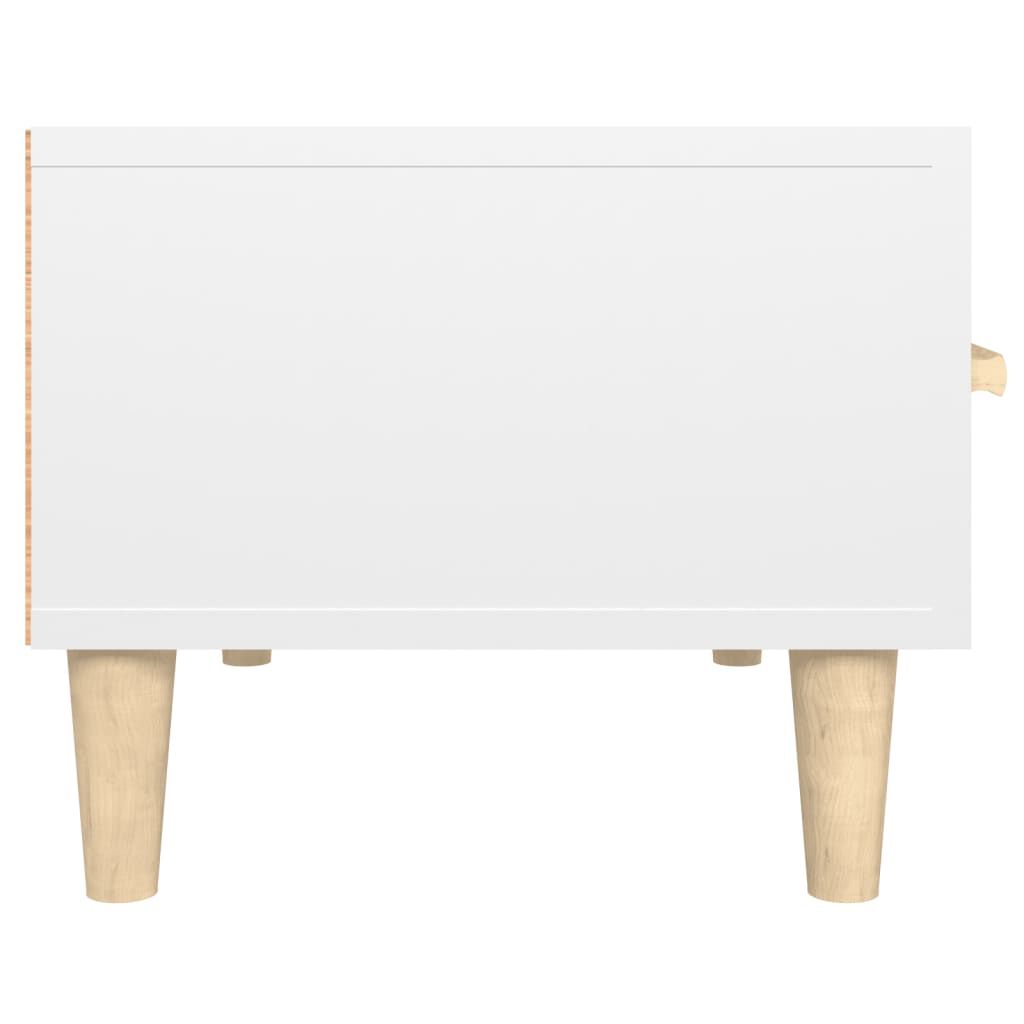 vidaXL ТВ шкаф бял гланц 150x34,5x30 см инженерно дърво