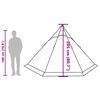 vidaXL Къмпинг палатка типи, 5-местна, сива, водоустойчива