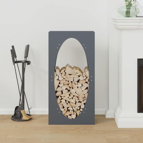 vidaXL Стойка за дърва, 50x23x100 см, студеновалцувана стомана