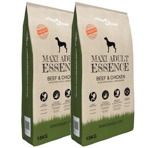 vidaXL Храна за кучета Maxi Adult Essence Beef &amp; Chicken 2 бр 30 кг