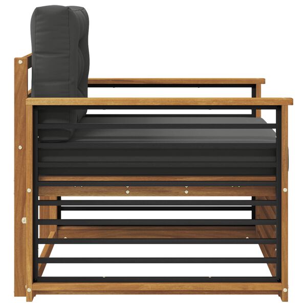 vidaXL Комплект дивани за открито Солидно акациево дърво и полиестер