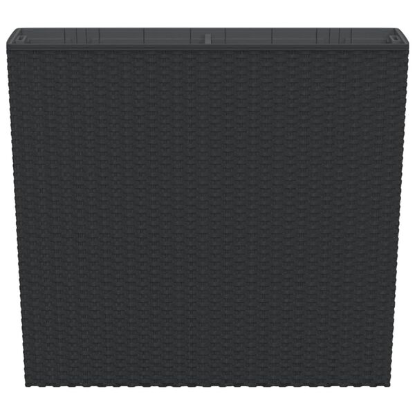 vidaXL Саксия с подвижна вложка антрацит 12/44 л PP ратан