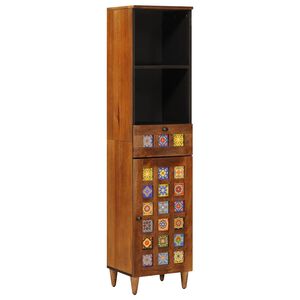 vidaXL Шкаф за баня Орех 38 x 33 x 160 см