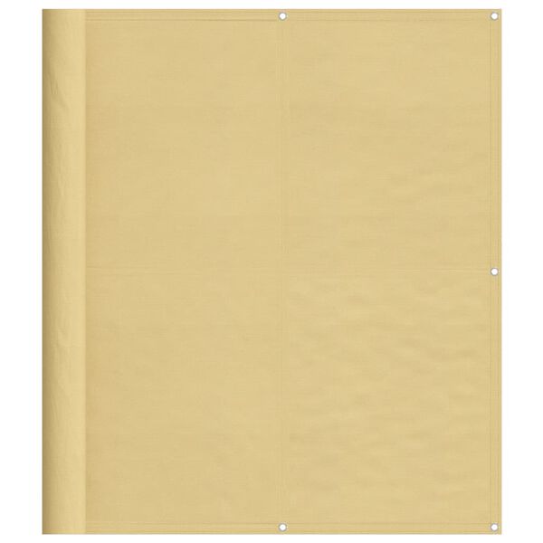 vidaXL Балконски параван пясъчен 120x400 см 100% полиестер оксфорд