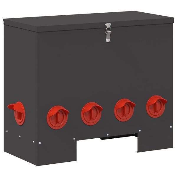 vidaXL Кокошарник 2 pcs Черно 60,5 x 29 x 51 см