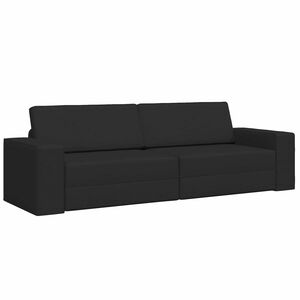 vidaXL Диван легло Черно 245 x 78 x 77 см текстил