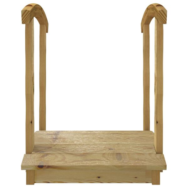 vidaXL Градински мост с парапет, импрегнирано борово дърво масив