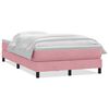 vidaXL Боксспринг легло с матрак, розово, 120x210 см, кадифе