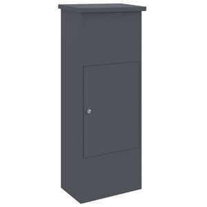 vidaXL Пощенска кутия за пратки Антрацит 44,5 x 29 x 110,5 см Стомана