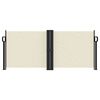 vidaXL Прибираща се странична тента, кремава, 100x600 см