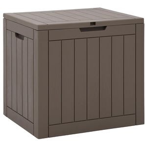 vidaXL Градинска кутия за съхранение, сива, 55,5x43x53 см полипропилен