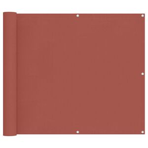 vidaXL Балконен екран Теракота 100 x 700 см Оксфордска тъкан