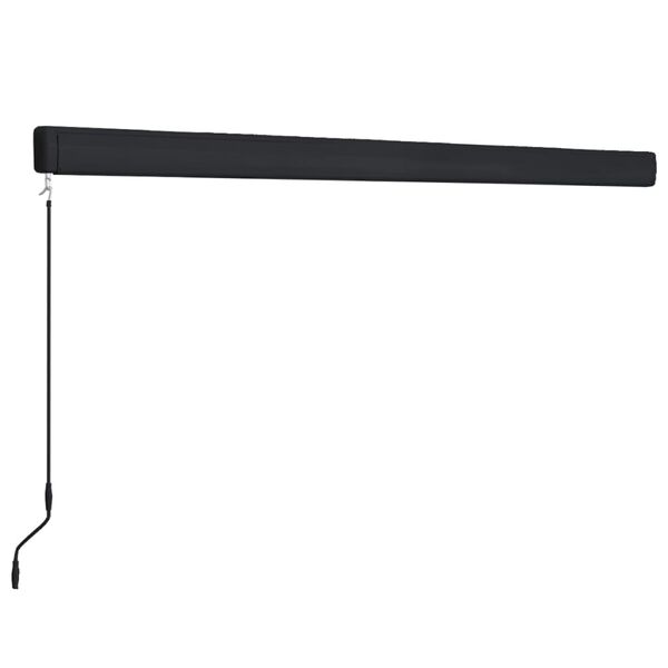 vidaXL Ръчна касетъчна тента, 300x250 см, синьо и бяло