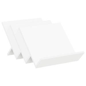 vidaXL Етажерка за списания Бяло 53 x 40 x 28,5 см Инженерна дървесина