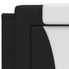 vidaXL Легло Viana без матрак, черно и бяло, 200x200 см, изкуствена кожа